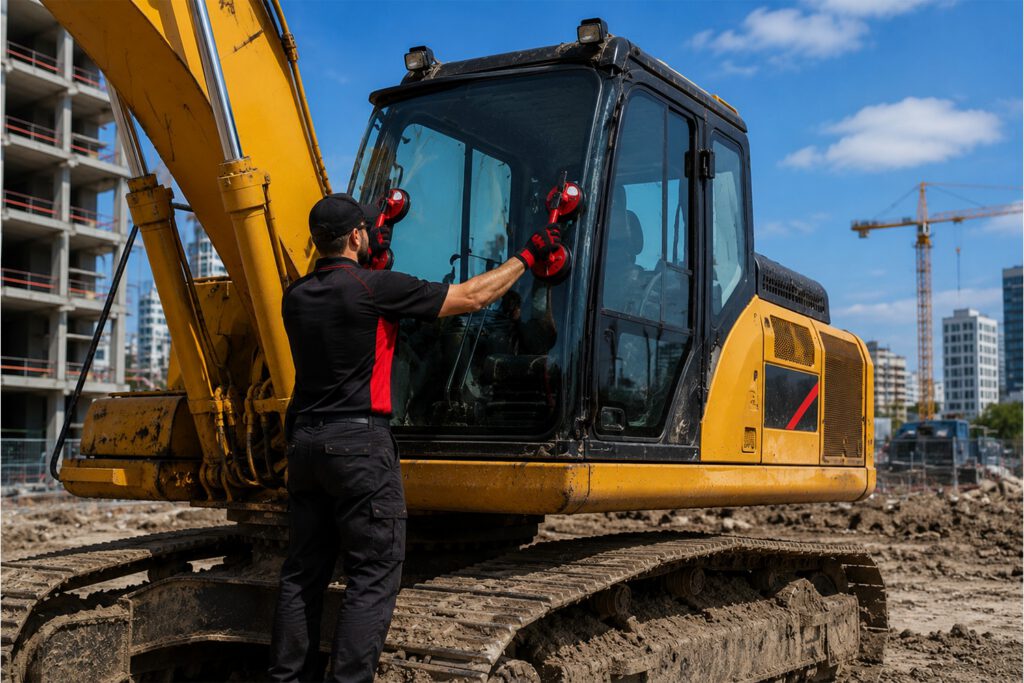 Haymack Glass Excavator Glass Replace